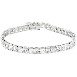 Clear Cubic Zirconia Tennis Bracelet - Jewelry Xoxo