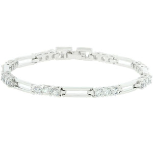 Elegant Triplet Cubic Zirconia Bracelet - Jewelry Xoxo