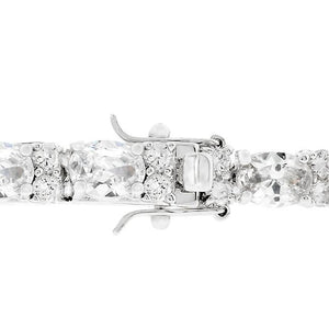 Oversized Oval Cubic Zirconia Tennis Bracelet - Jewelry Xoxo