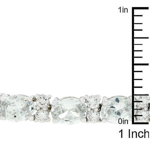 Oversized Oval Cubic Zirconia Tennis Bracelet - Jewelry Xoxo
