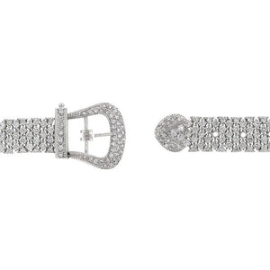Cubic Zirconia Buckle Bracelet - Jewelry Xoxo