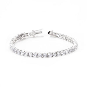 Clear Cubic Zirconia Tennis Bracelet - Jewelry Xoxo