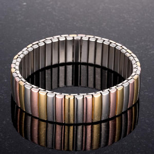 Tritone 14mm Stainless Steel Stretch Bracelet - Jewelry Xoxo