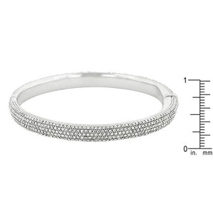 Pave Classic Style Bangle Bracelet - Jewelry Xoxo