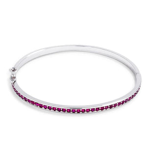 Fuchsia CZ Bangle Bracelet - Jewelry Xoxo