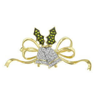 Holiday Bell Brooch - Jewelry Xoxo