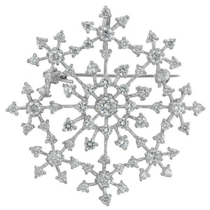 Delicate Snowflake Brooch - Jewelry Xoxo