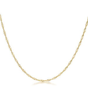 16 Inch Gold Twisted Fashion Chain - Jewelry Xoxo