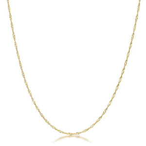 16 Inch Gold Twisted Fashion Chain - Jewelry Xoxo