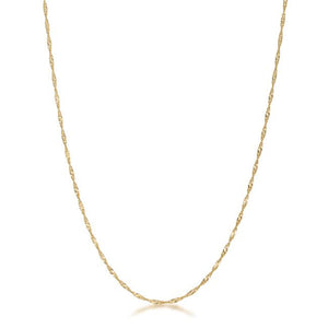 18 Inch Gold Twisted Chain - Jewelry Xoxo