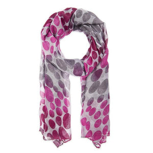 Purple Clemence Polka Dot Scarf - Jewelry Xoxo