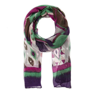 Purple Aida Aztec Print Scarf - Jewelry Xoxo