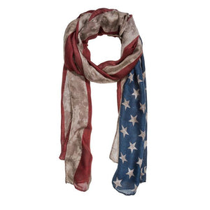 American Flag Inspired Scarf - Jewelry Xoxo