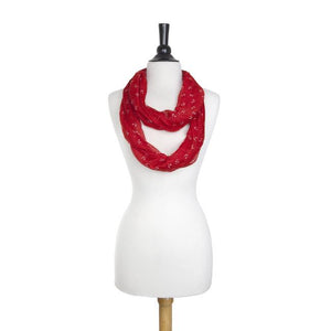 Anchor Red Infinity Scarf - Jewelry Xoxo