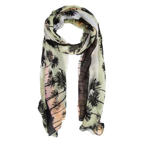 Green Bonnie Tropical Scarf - Jewelry Xoxo