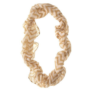 Zig Zag Camel Infinity Scarf - Jewelry Xoxo