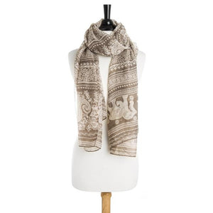 Michelle Scarf in Beige - Jewelry Xoxo