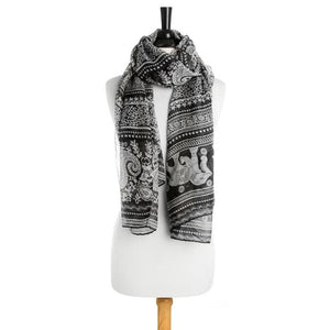 Michelle Scarf in Black - Jewelry Xoxo