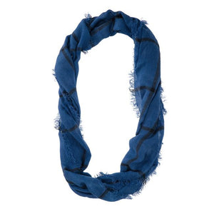 Tori Blue Plaid Infinity Scarf - Jewelry Xoxo