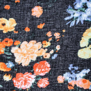 Black Aria Floral Infinity Scarf - Jewelry Xoxo