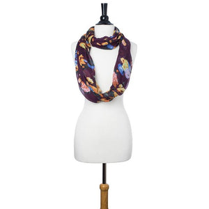 Purple Aria Floral Infinity Scarf - Jewelry Xoxo
