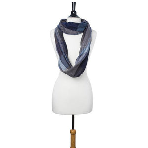 Blue Spencer Plaid Infinity Scarf - Jewelry Xoxo
