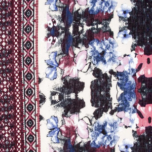 Burgundy Emily Floral Infinity Scarf - Jewelry Xoxo