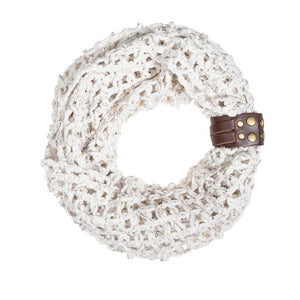 Off White Sonia Crochet Cowl Scarf - Jewelry Xoxo