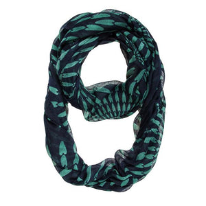 Navy Shauna Infinity Scarf - Jewelry Xoxo