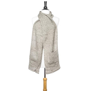 Grey Hanna Knitted Pocket Scarf - Jewelry Xoxo