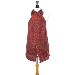 Orange Hanna Knitted Pocket Scarf - Jewelry Xoxo