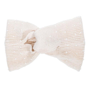 Off White Alison Knotted Knit Headband - Jewelry Xoxo