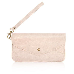 Nyla Blush Faux Leather Clutch - Jewelry Xoxo