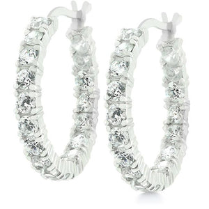Sterling Silver Eternity Hoop Earrings - Jewelry Xoxo