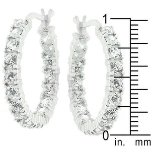 Sterling Silver Eternity Hoop Earrings - Jewelry Xoxo