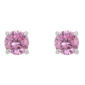 Pink Cubic Zirconia Stud Earrings - Jewelry Xoxo