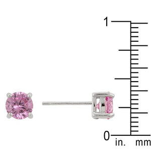 Pink Cubic Zirconia Stud Earrings - Jewelry Xoxo