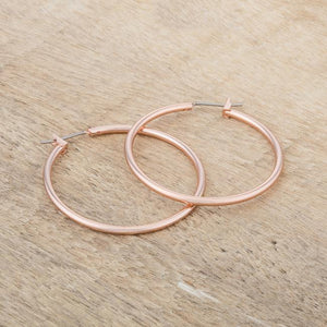 Elegant Rosegold Hoop Earrings - Jewelry Xoxo