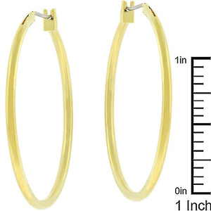 Basic Golden Hoop Earrings - Jewelry Xoxo