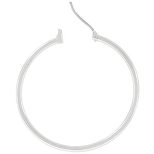 Basic Silvertone Finish Hoop Earrings - Jewelry Xoxo