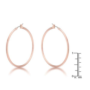 45mm Rose Gold Plated Hoop Earrings - Jewelry Xoxo