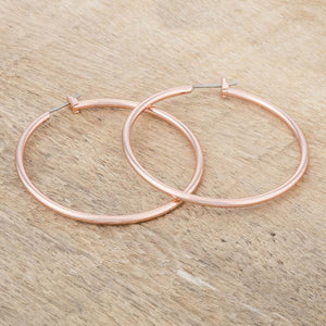 45mm Rose Gold Plated Hoop Earrings - Jewelry Xoxo