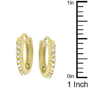 Classic Petite Hoop Earrings Goldtone Finish - Jewelry Xoxo