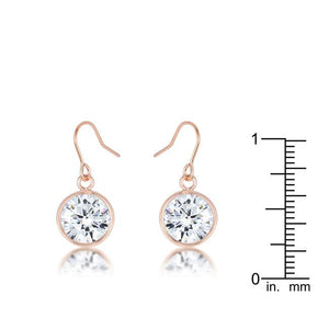 5.5 Ct Rose Gold CZ Drop Earrings - Jewelry Xoxo