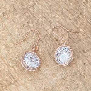 5.5 Ct Rose Gold CZ Drop Earrings - Jewelry Xoxo