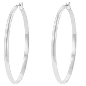 Classic Hoop (Rhodium Plated) - Jewelry Xoxo