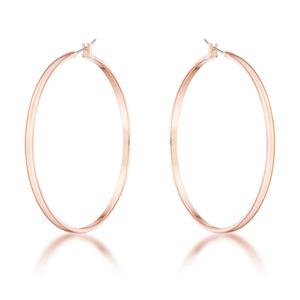 55mm Rose Gold Plated Classic Hoop Earrings - Jewelry Xoxo