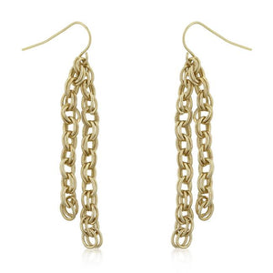 Rolo Chain Dangle Earrings - Jewelry Xoxo