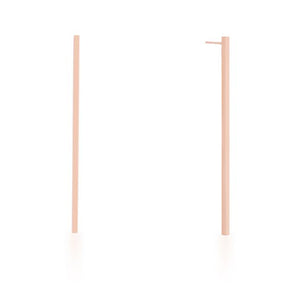 Carolee Rose Gold Stainless Steel Long Line Drop Earrings - Jewelry Xoxo