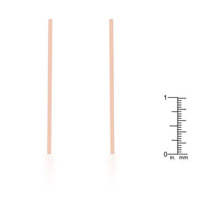 Carolee Rose Gold Stainless Steel Long Line Drop Earrings - Jewelry Xoxo